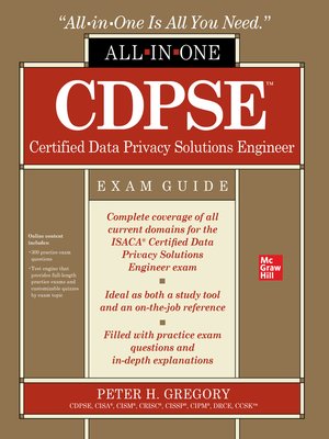 cover image of CDPSE Certified Data Privacy Solutions Engineer All-in-One Exam Guide